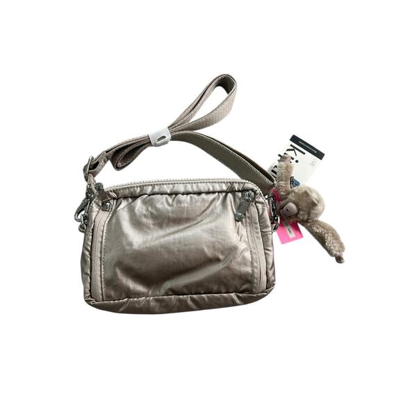 Kipling Abanu Convertible Crossbody Metallic Glow Bag New With Tag - Picture 5 of 11